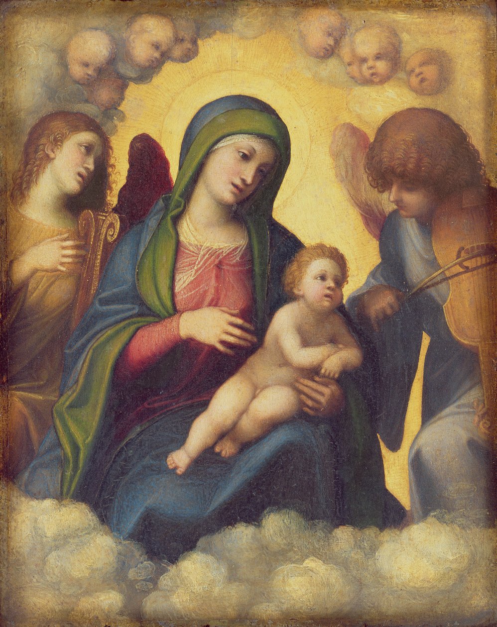 Madonna mit Kind in Herrlichkeit, ca. 1520 von Antonio da Correggio