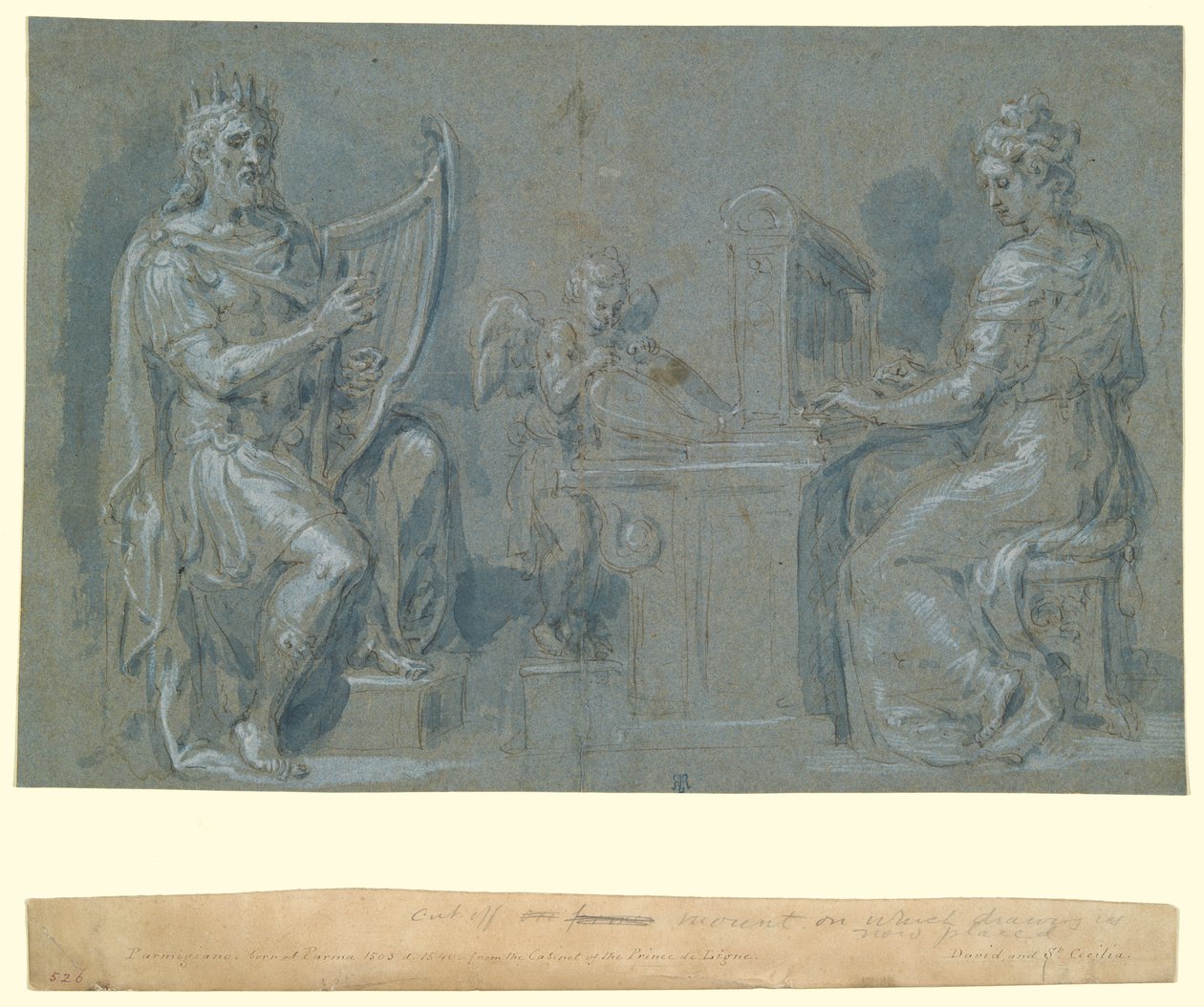 David und die heilige Cäcilia von Crispin van den Broeck