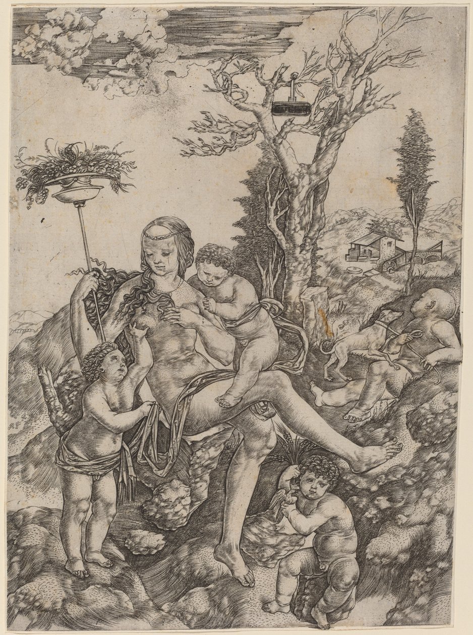 Allegorie der Mutter Erde von Cristofano Robetta