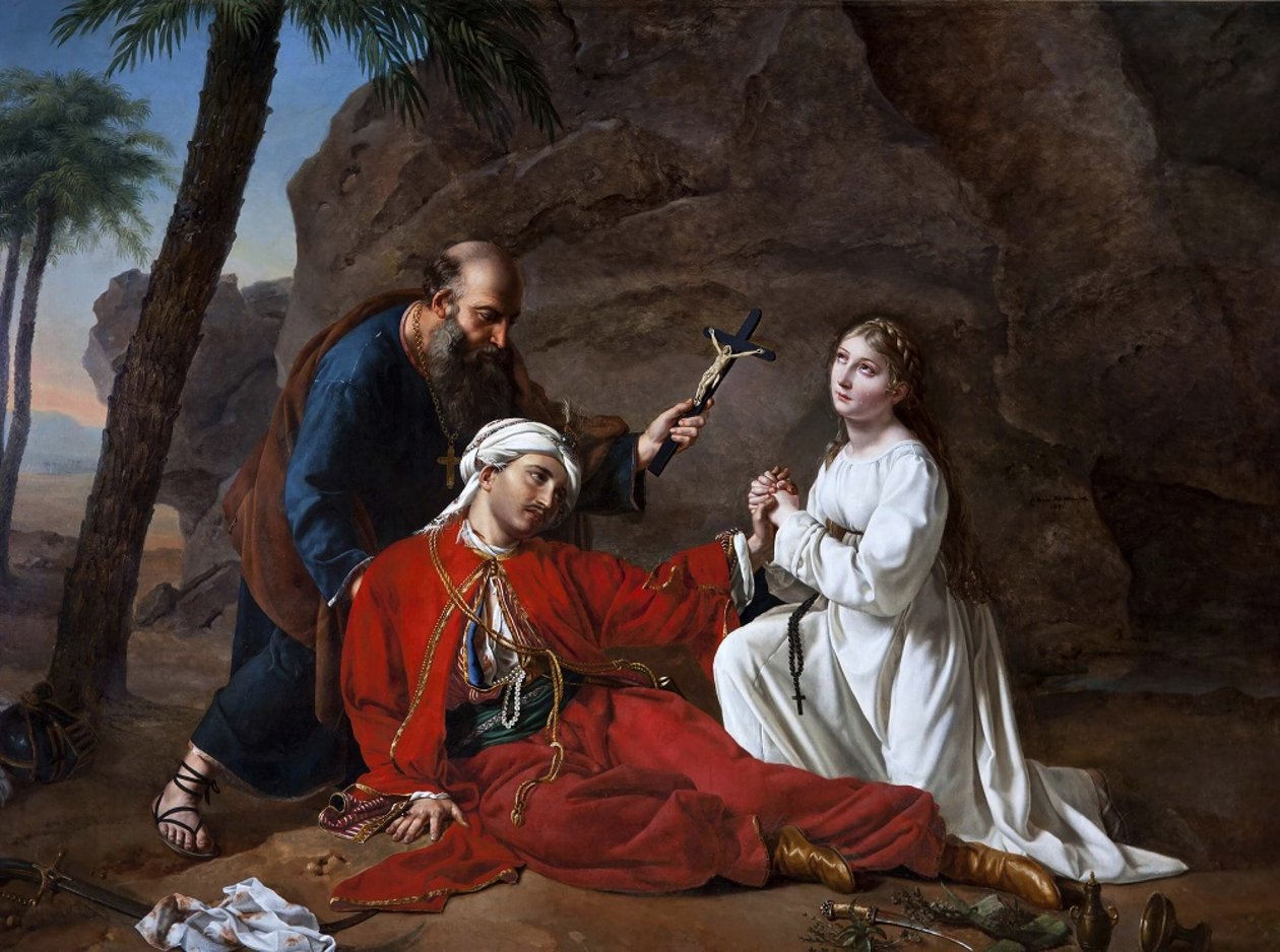 Der Tod von Malek-Adhel, 1814 von Césarine Henriette Davin Mirvault