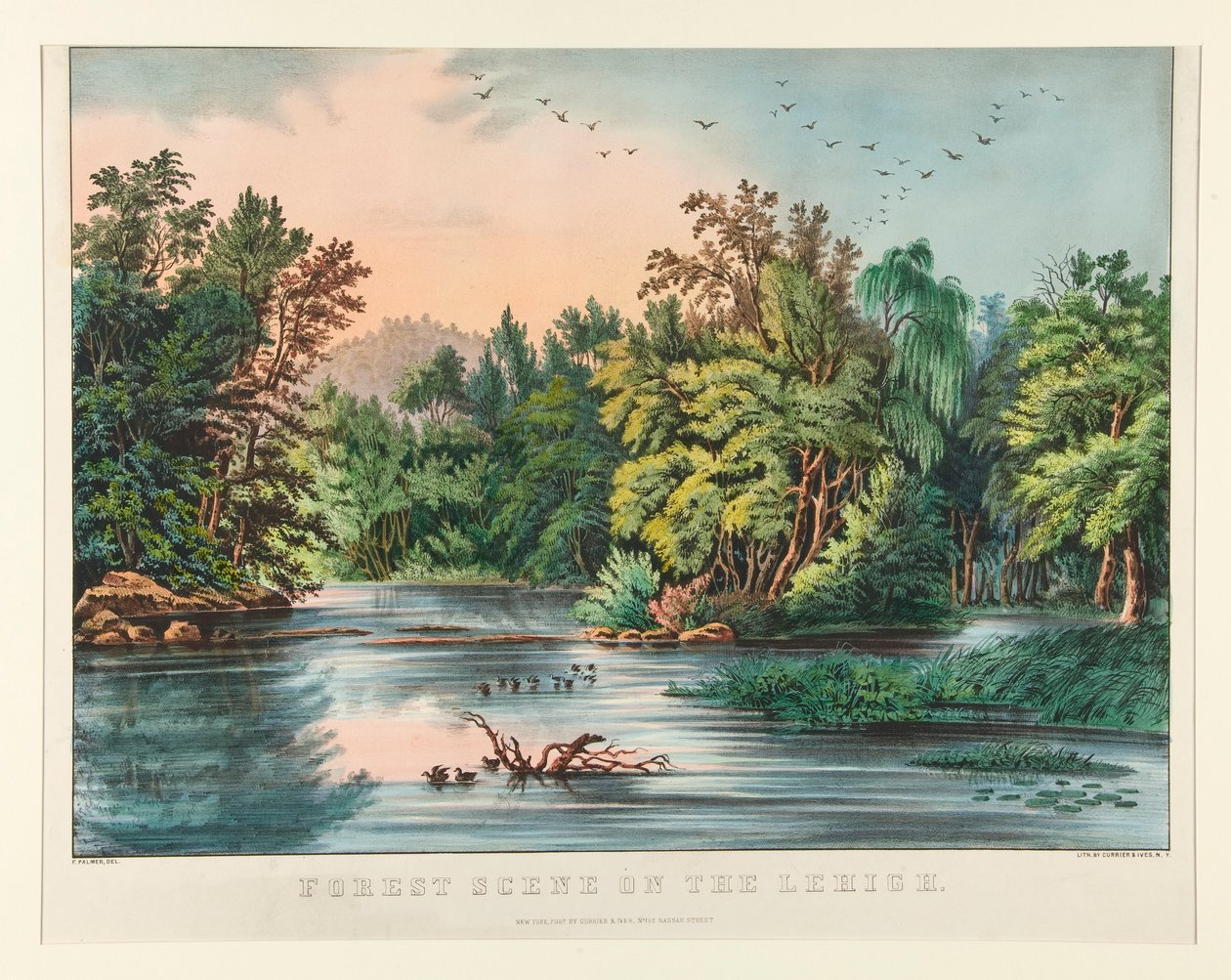 Waldszene am Lehigh von Currier and Ives
