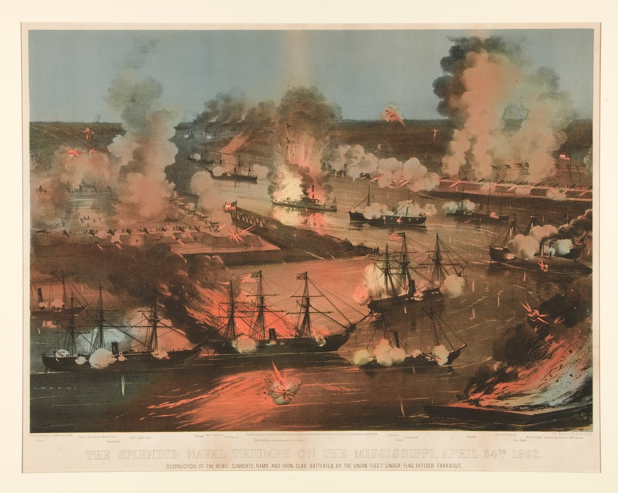 Glorreicher Seesieg des Mississippi von Currier and Ives