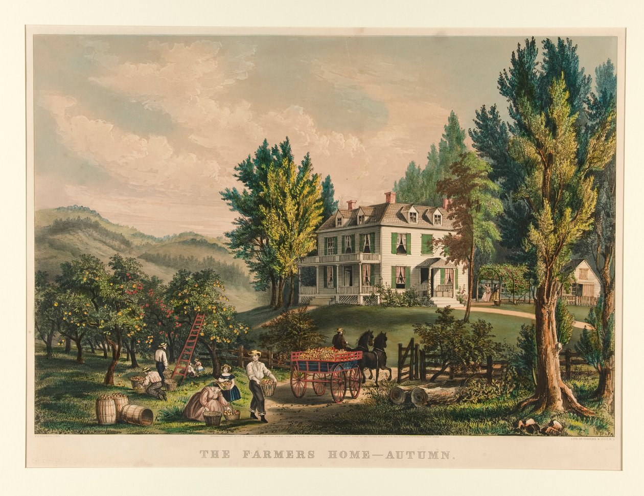 Das Bauernhaus - Herbst von Currier and Ives