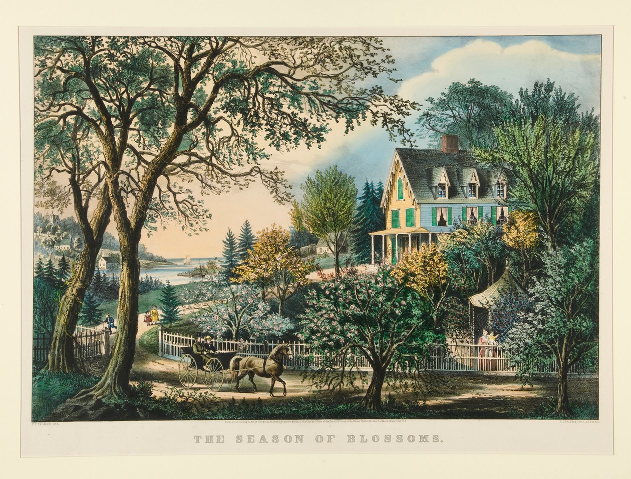 Die Jahreszeit der Blüten von Currier and Ives