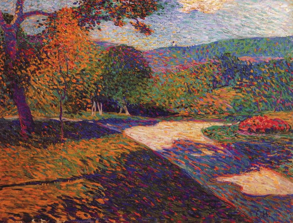 Sommerlicher Parkweg mit Blick auf das Wiesenttal von Curt Herrmann