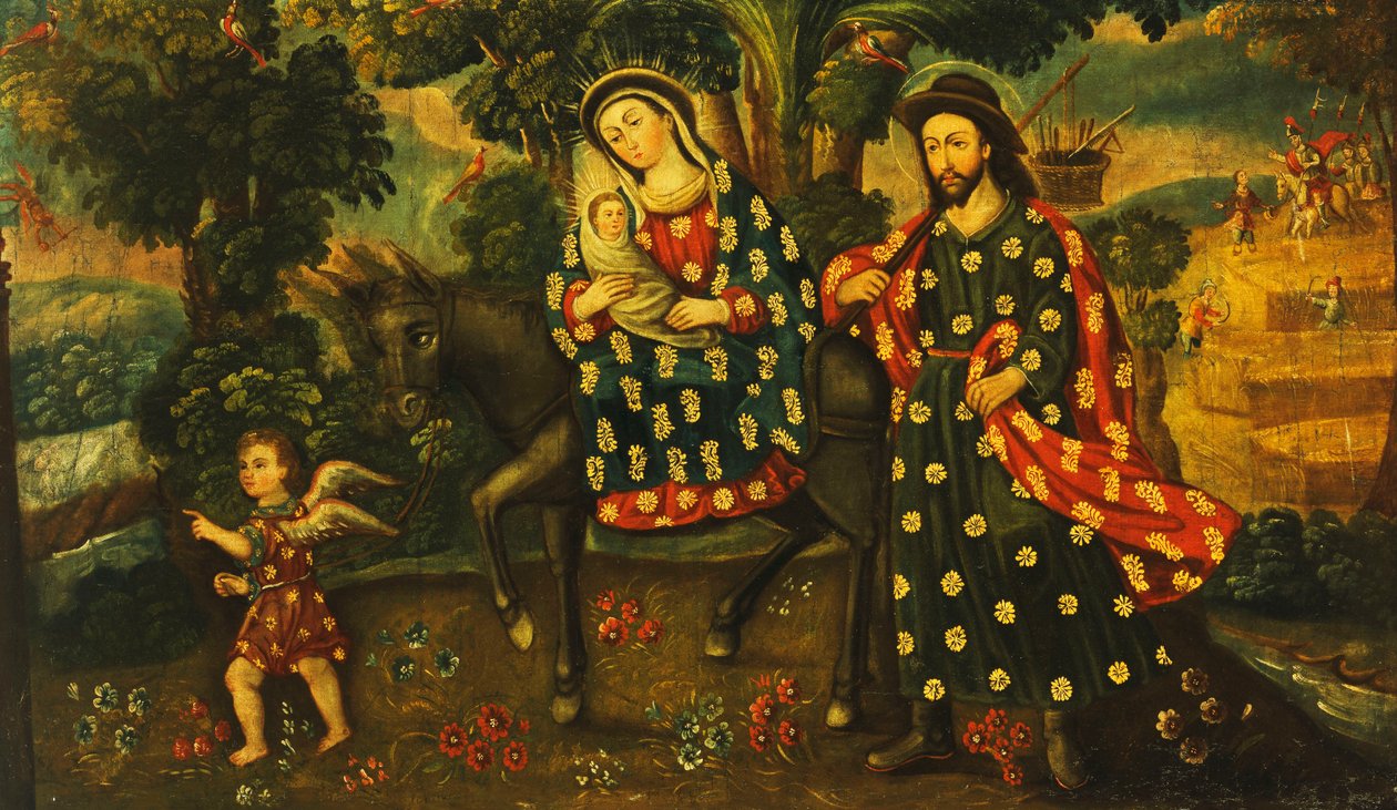 Die Flucht nach Ägypten von Cuzco School