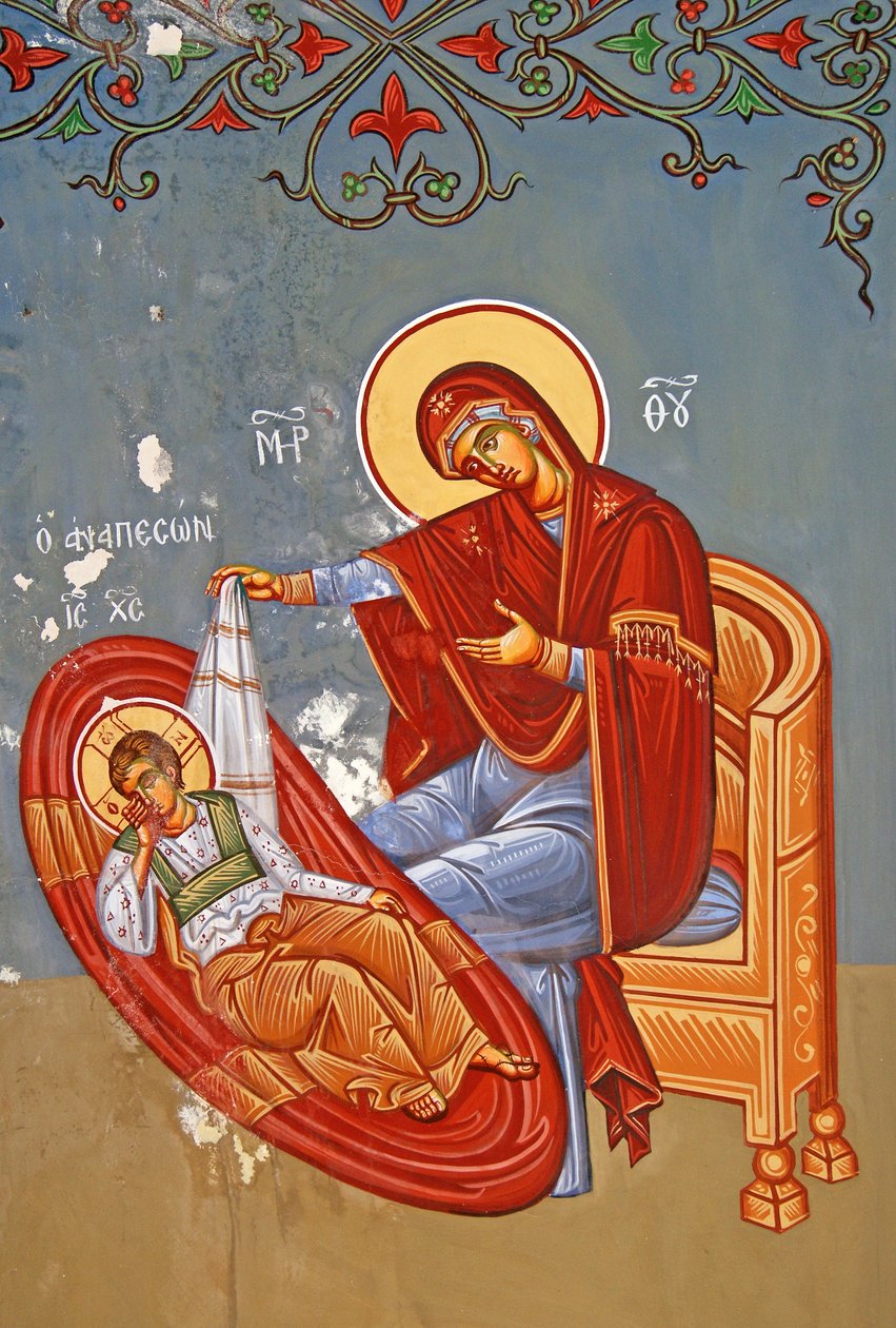 Die Jungfrau Maria und Christus als junger Junge, Zypern von Cypriot