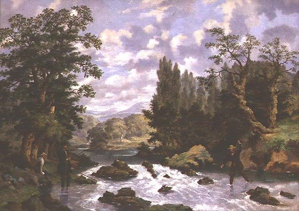 Angler spielen ihren Fang von D. the Younger Wolstenholme