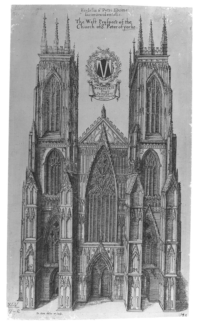 Die Westansicht der Kirche St. Peter von York von Daniel King