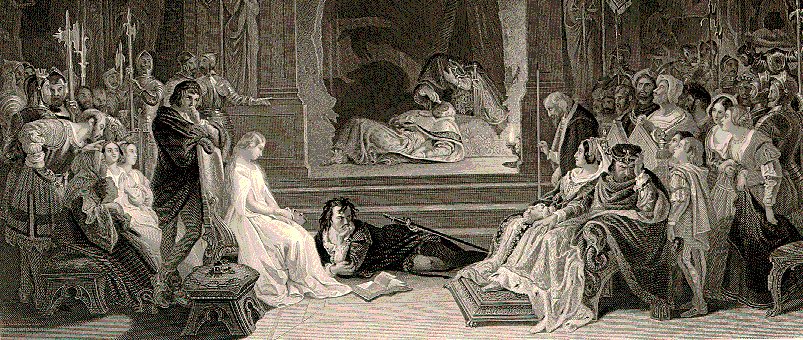 Hamlet Theaterszene von Daniel Maclise