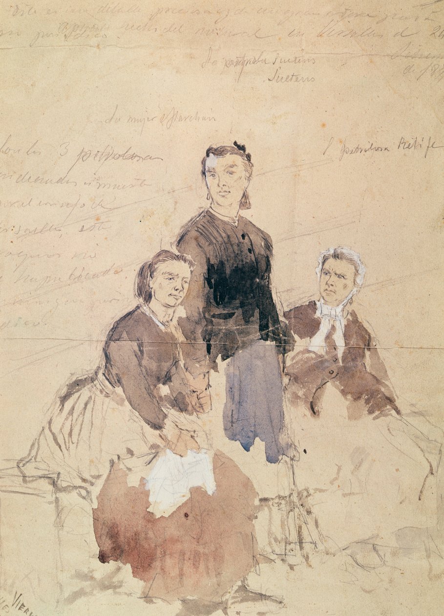 Die drei Petroleusen, nach 1870 von Daniel Urrabieta Vierge