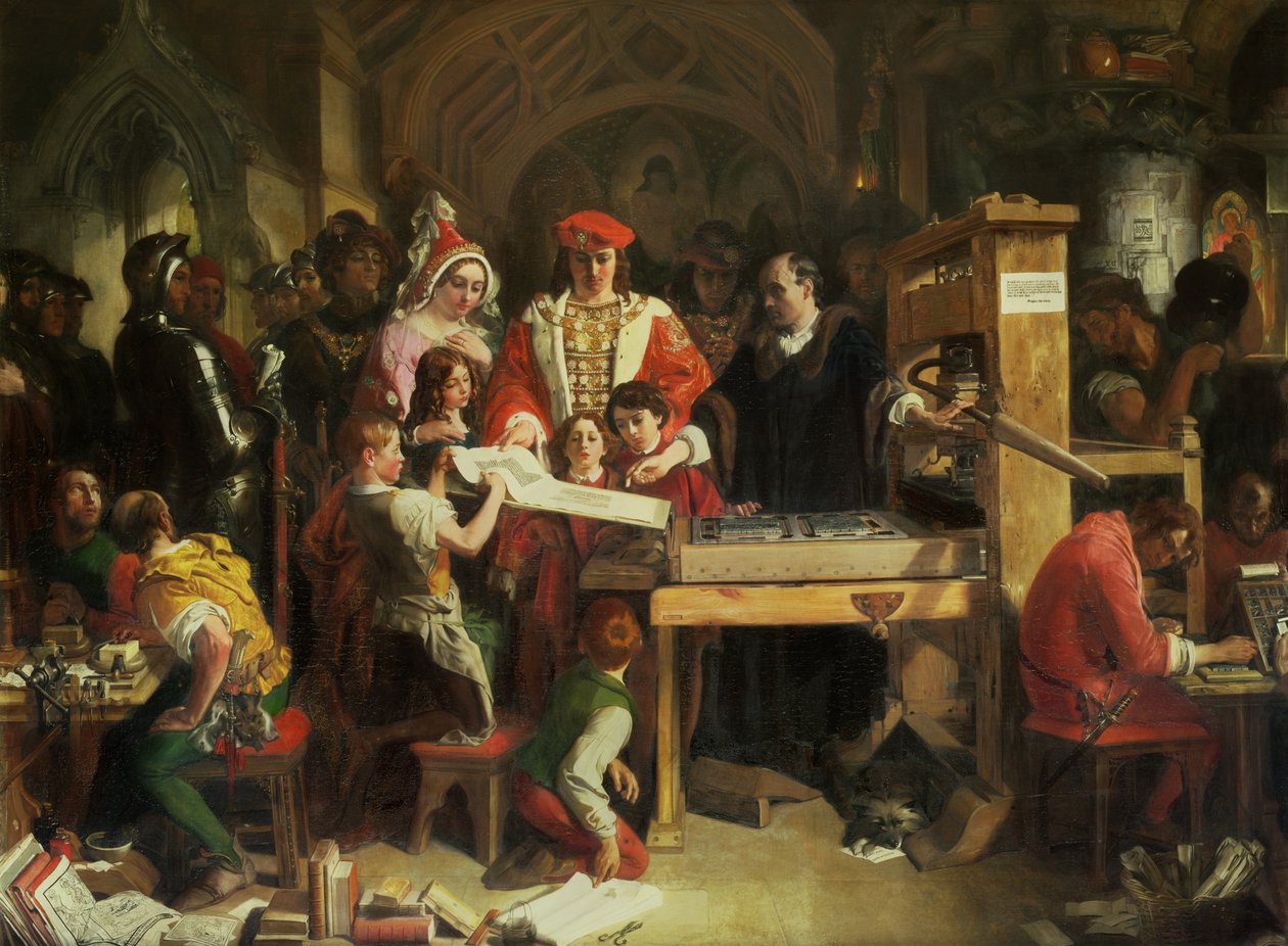 Caxtons Druckpresse von Daniel Maclise