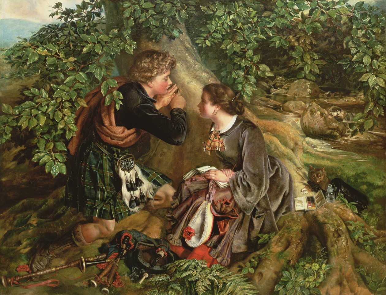 Schottische Liebende, 1863 von Daniel Maclise