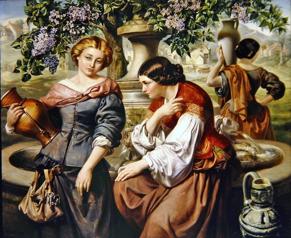 Das Dorftratsch von Daniel Maclise