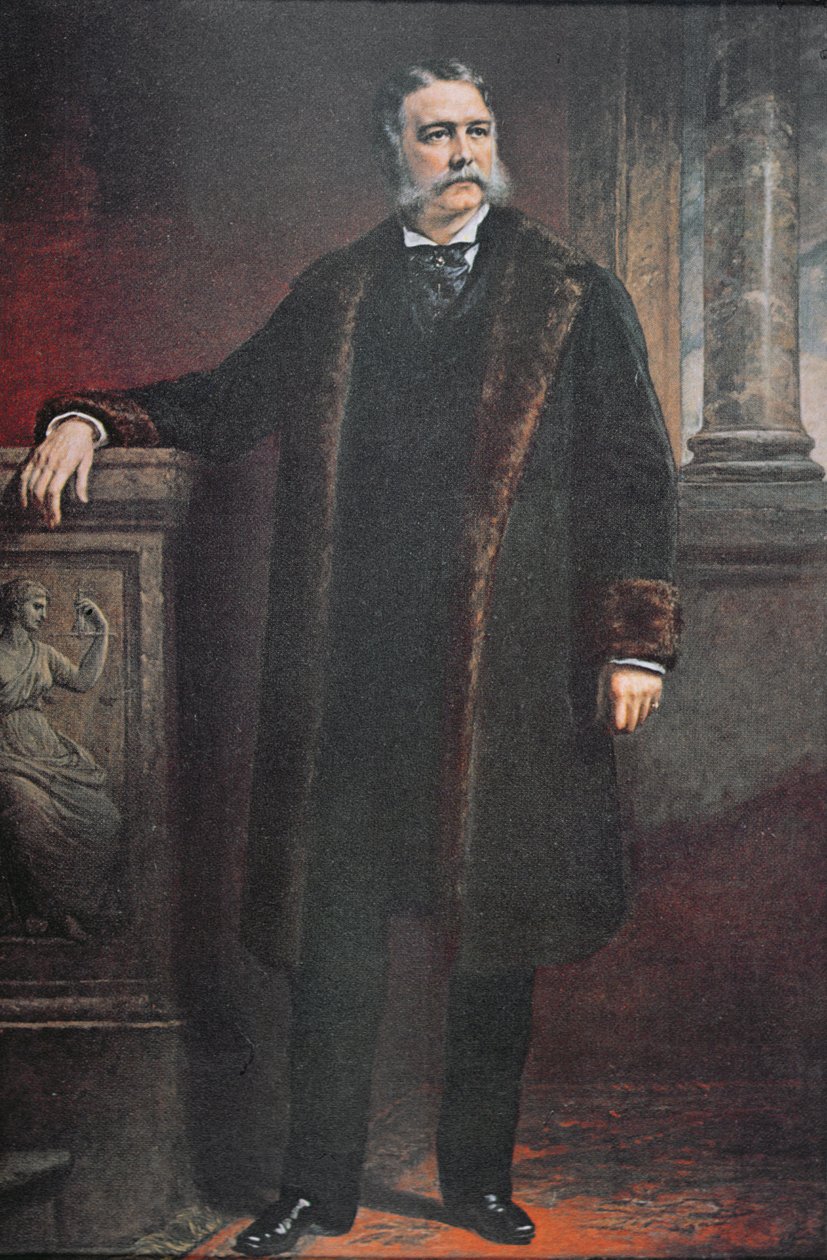 Präsident Chester A. Arthur (Farblithografie) von Daniel (after) Huntington