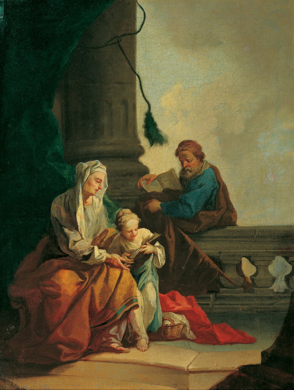 Unterweisung Mariens durch Joachim und Anna von Daniel Gran