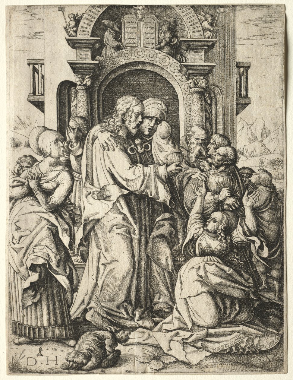 Christus nimmt Abschied von seiner Mutter von Daniel Hopfer
