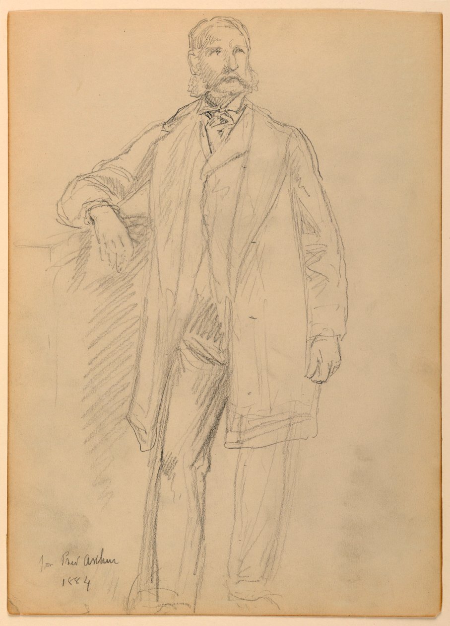 Zeichnung, Präsident Chester A. Arth, 1884 von Daniel Huntington