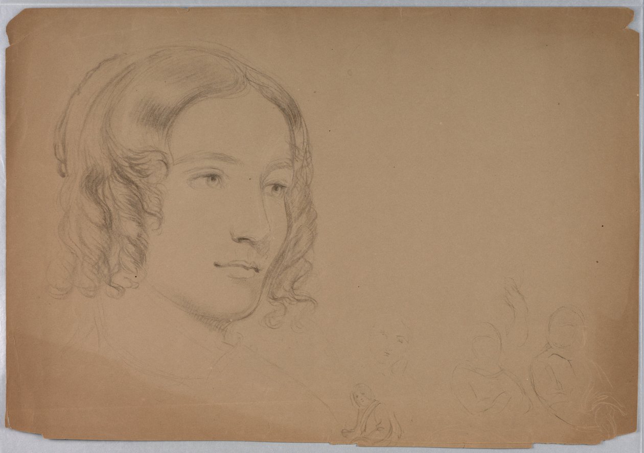 Skizzen von Frauenköpfen, 1840er Jahre von Daniel Huntington
