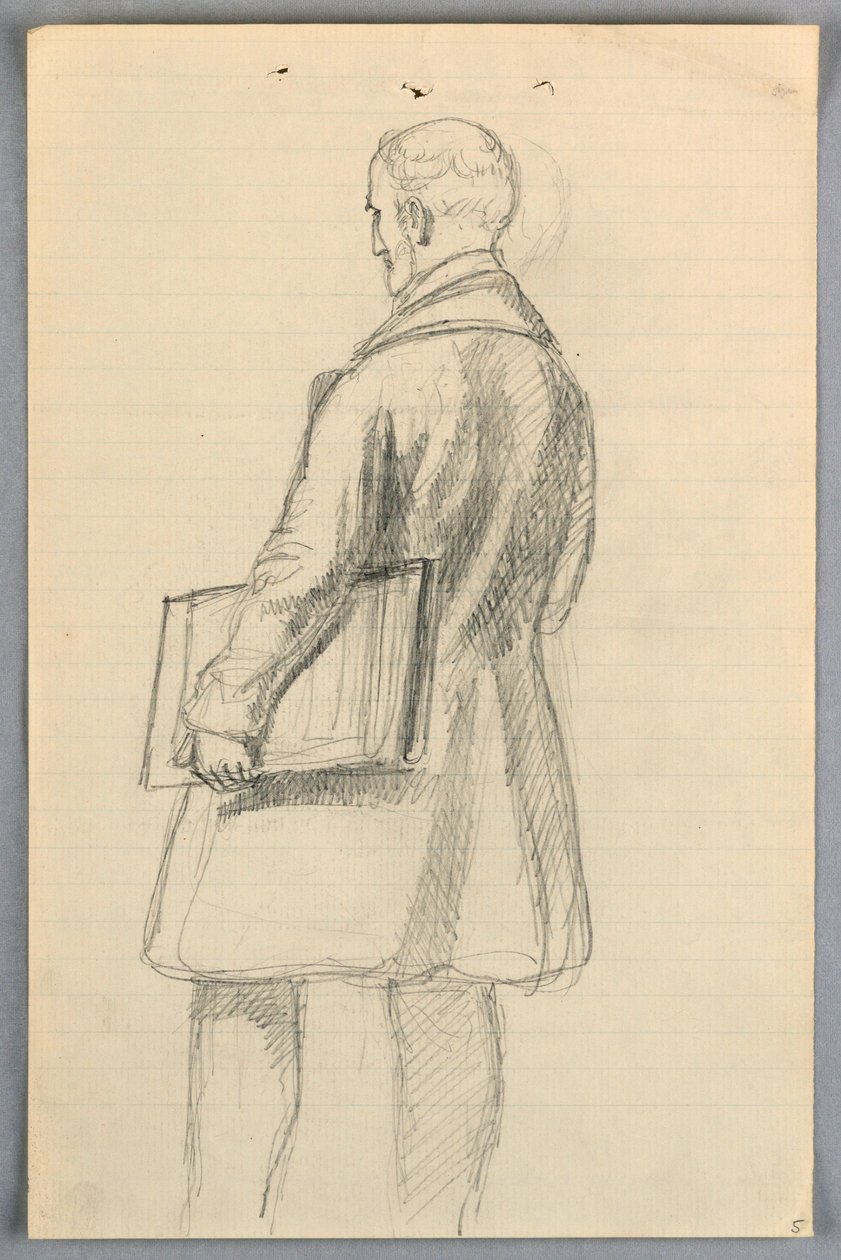 Zeichnung, Studie für "Wissenschaftliche Gruppe", 1858 von Daniel Huntington