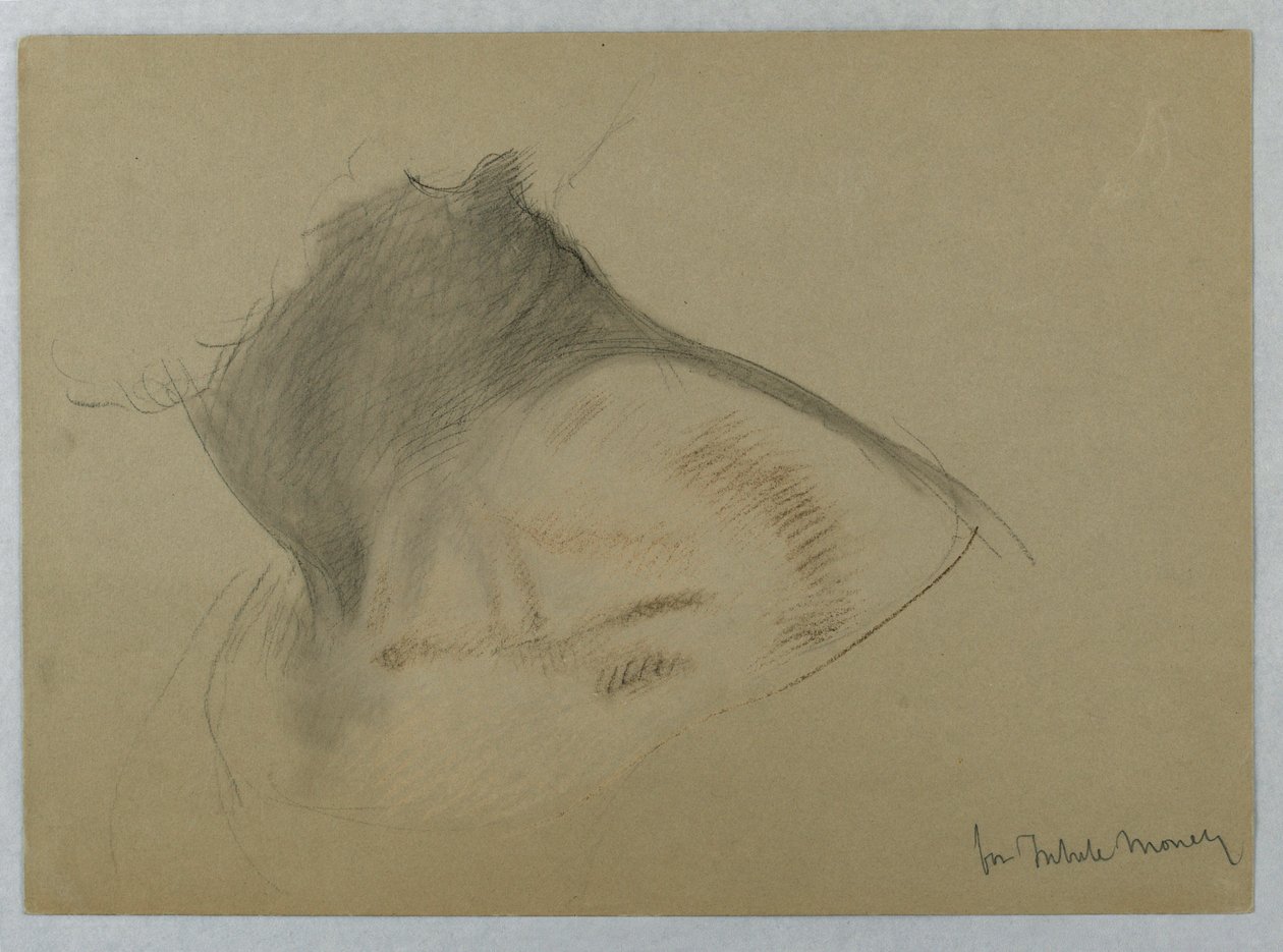 Zeichnung, Studie für "Steuergeld", 1852 von Daniel Huntington