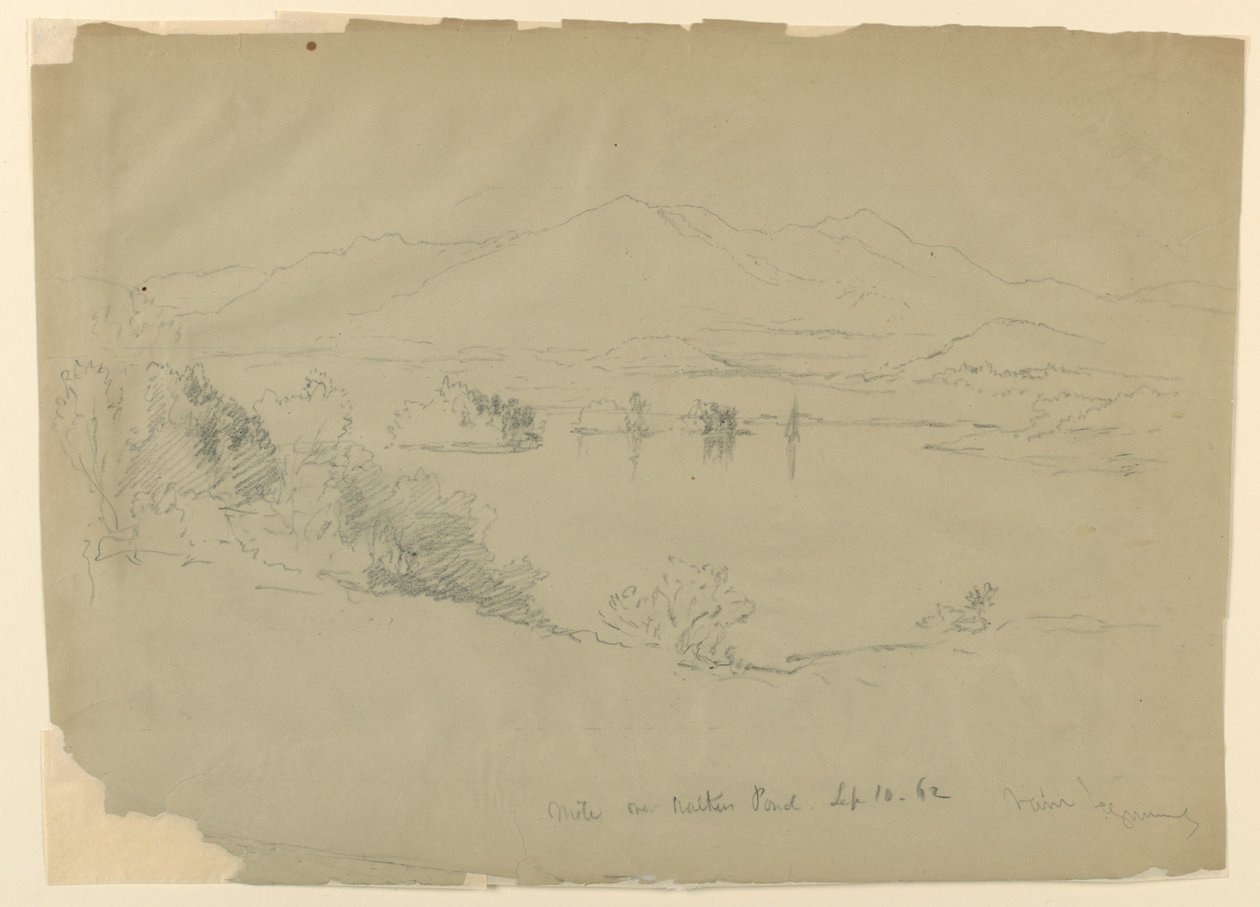 Landschaftsskizze, Walker Pond, New Hampshire von Daniel Huntington