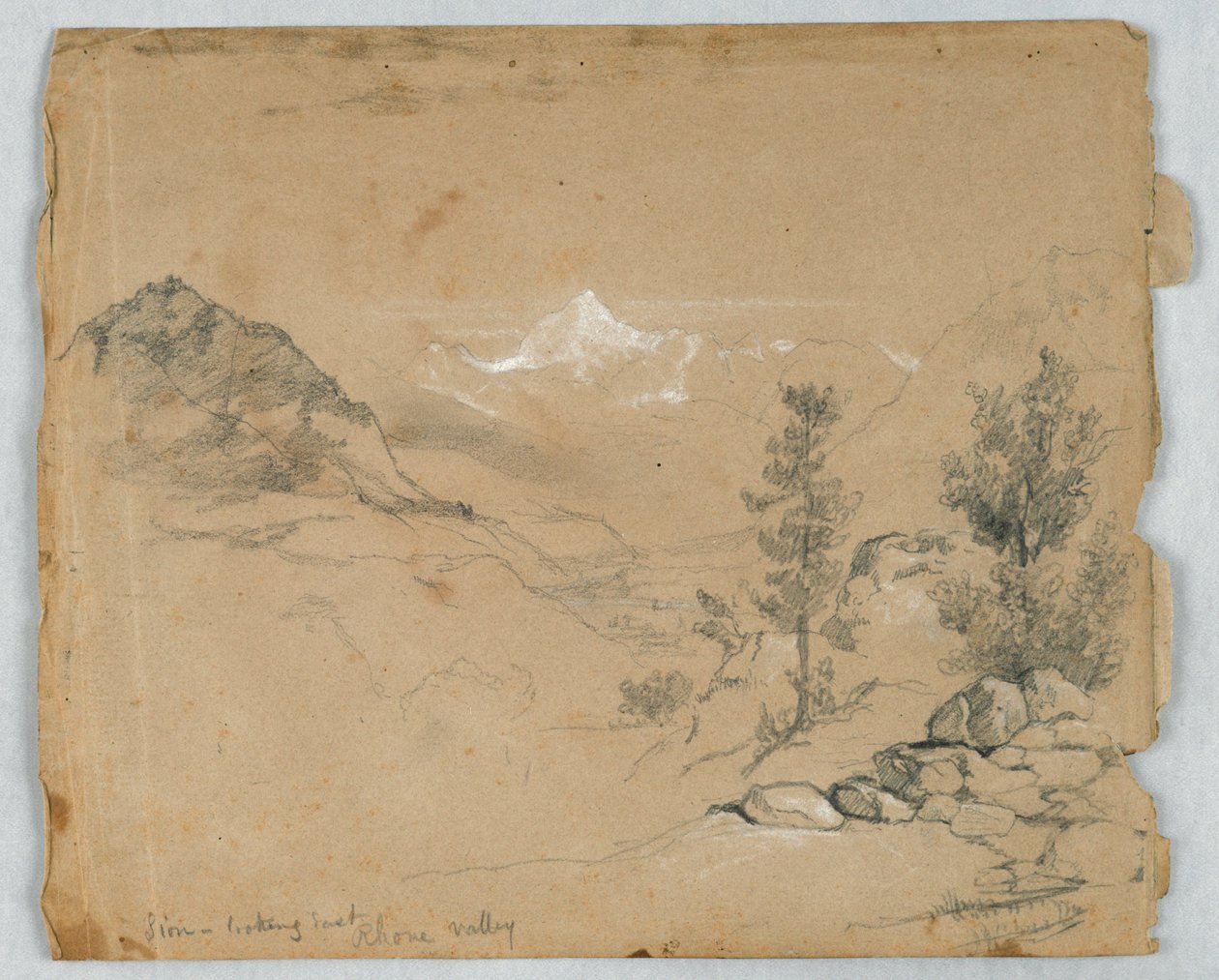 Sion, Blick nach Osten, Rhonetal von Daniel Huntington