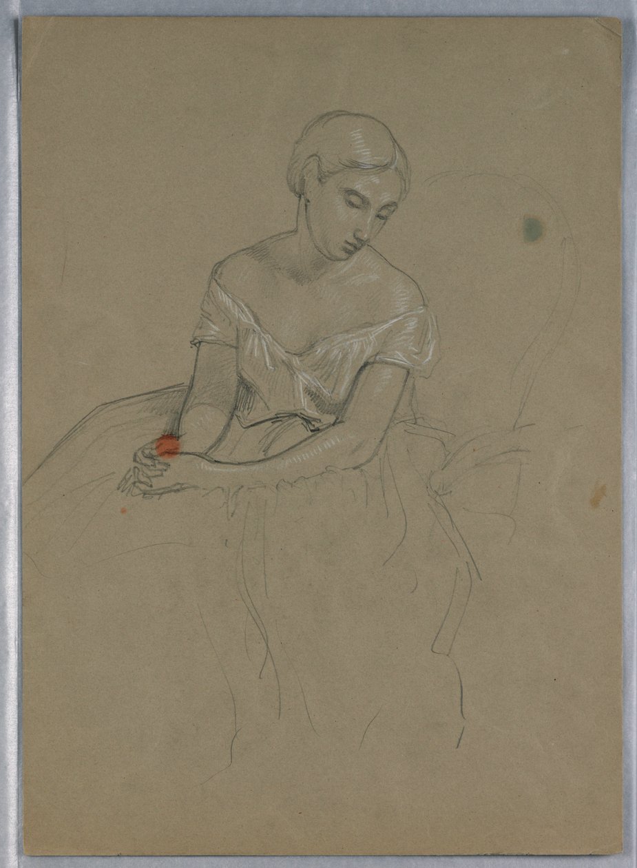 Studie für "Martha Washington Empfang" von Daniel Huntington