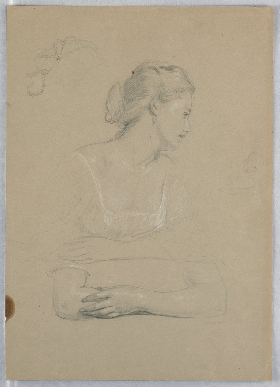 Studie für "Martha Washington Empfang" von Daniel Huntington