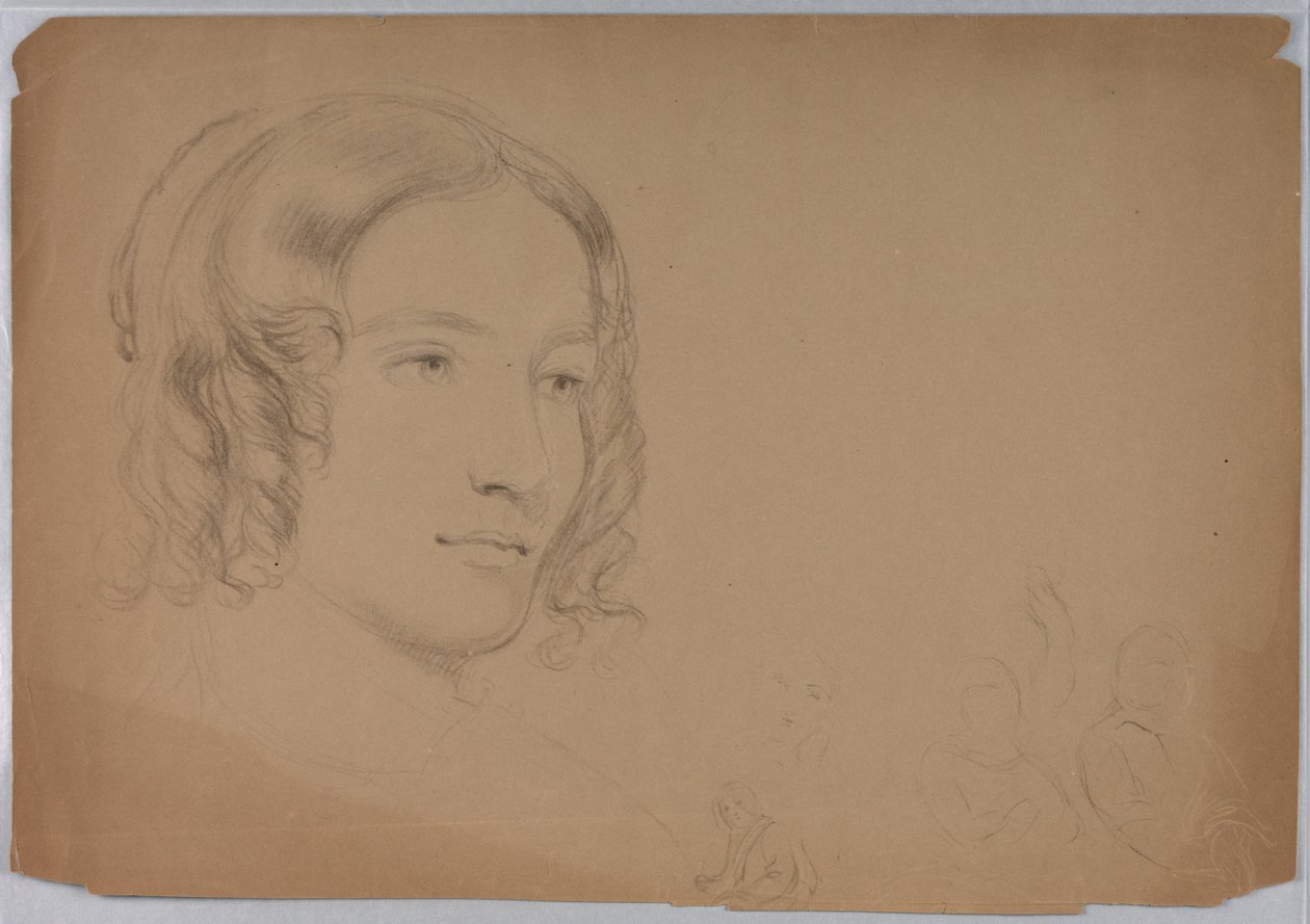 Studie eines Frauenkopfes von Daniel Huntington
