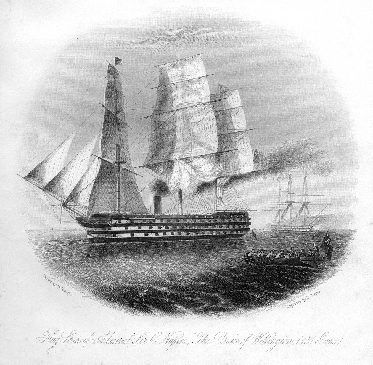 HMS Duke of Wellington, 1857 von Daniel John Pound