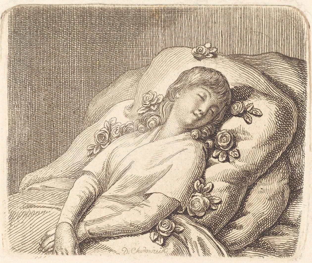 Träumen auf Rosen von Daniel Nikolaus Chodowiecki