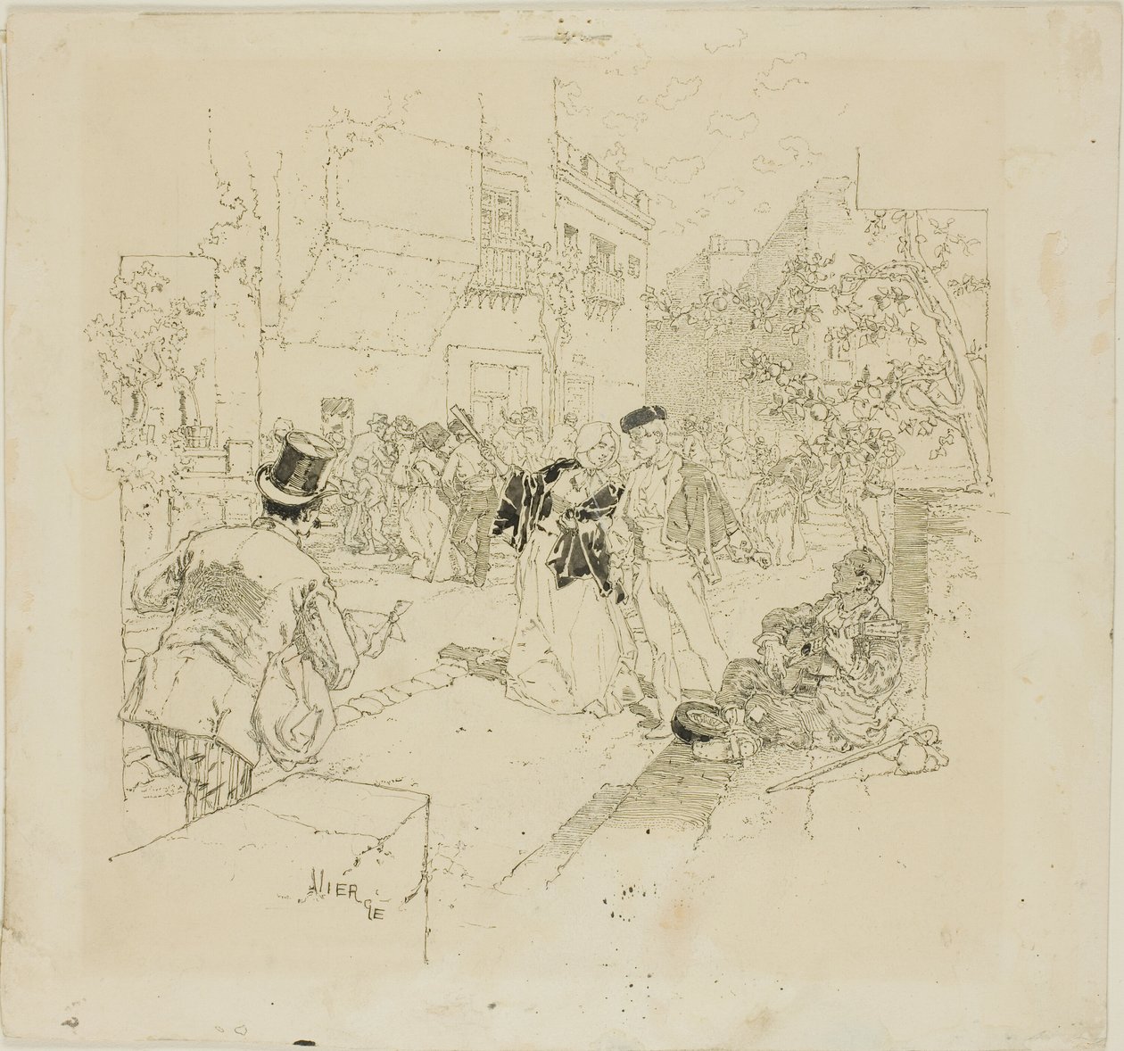 Straßenszene von Daniel Urrabieta Vierge