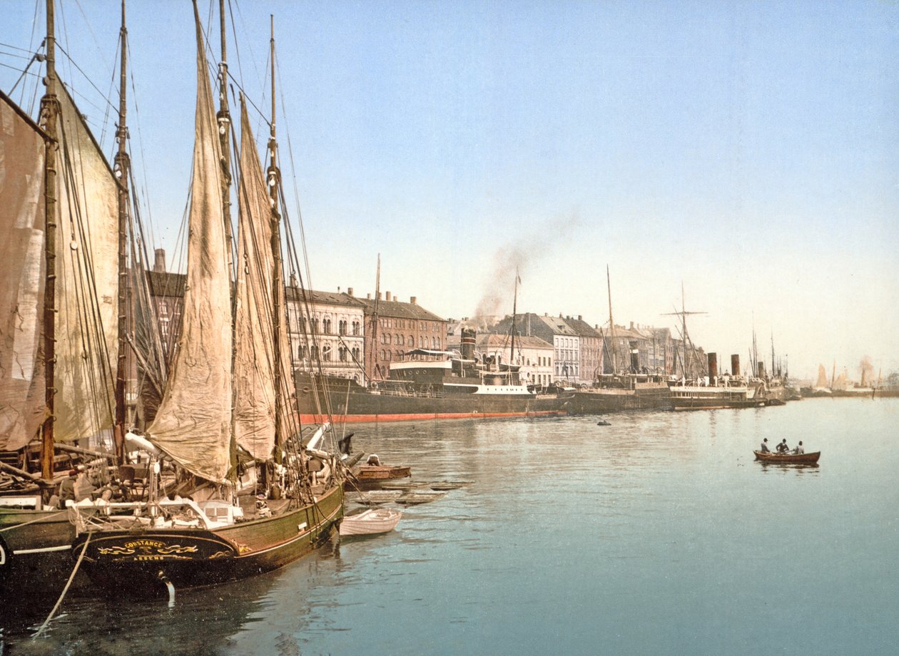 Blick auf Havnegade, Kopenhagen, veröffentlicht 1900 von Danish Photographer