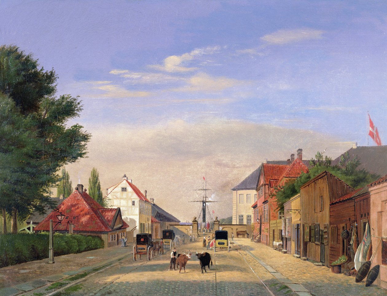 Straßenszene von Danish School