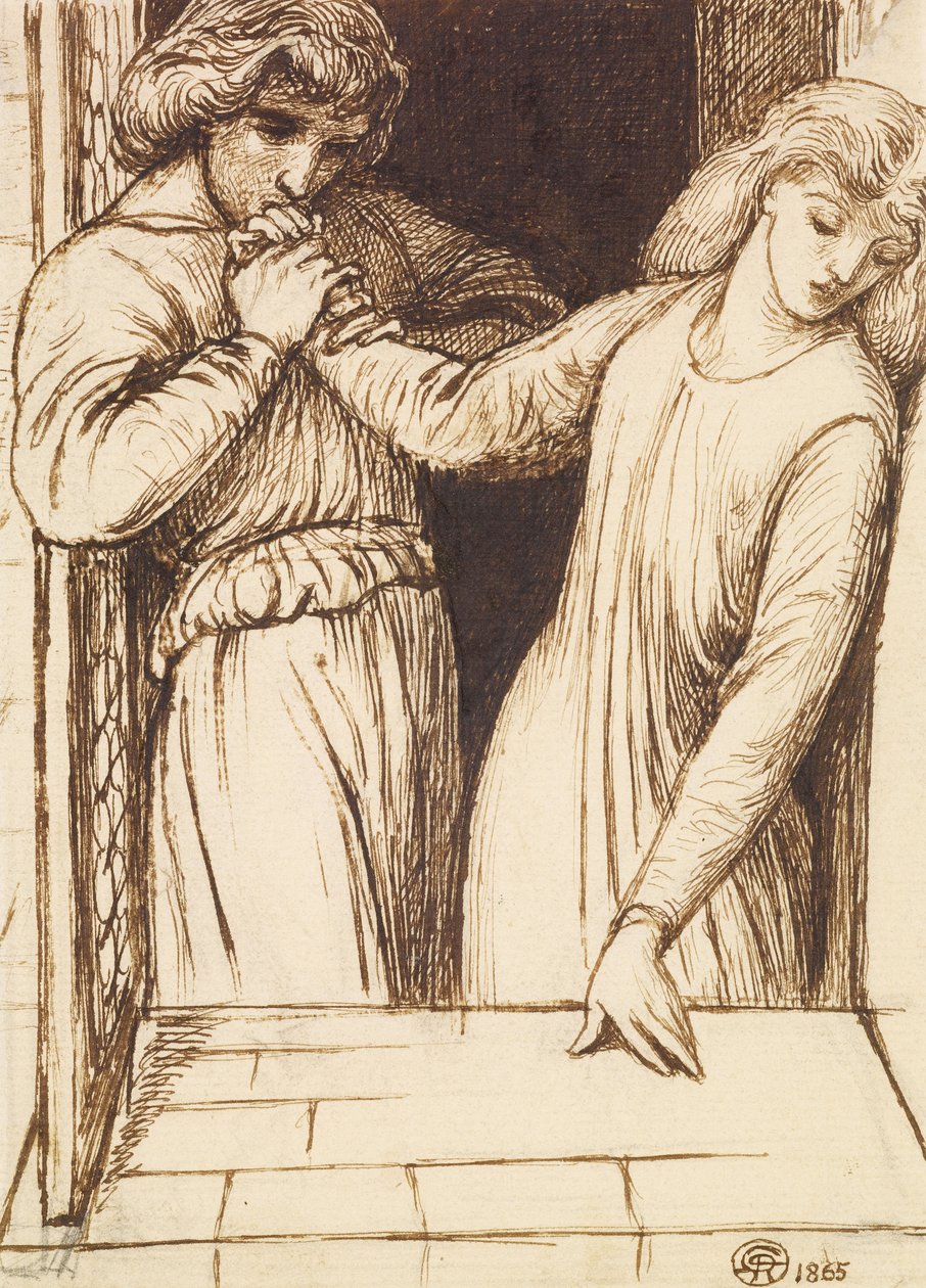 Hamlet und Ophelia von Dante Gabriel Charles Rossetti
