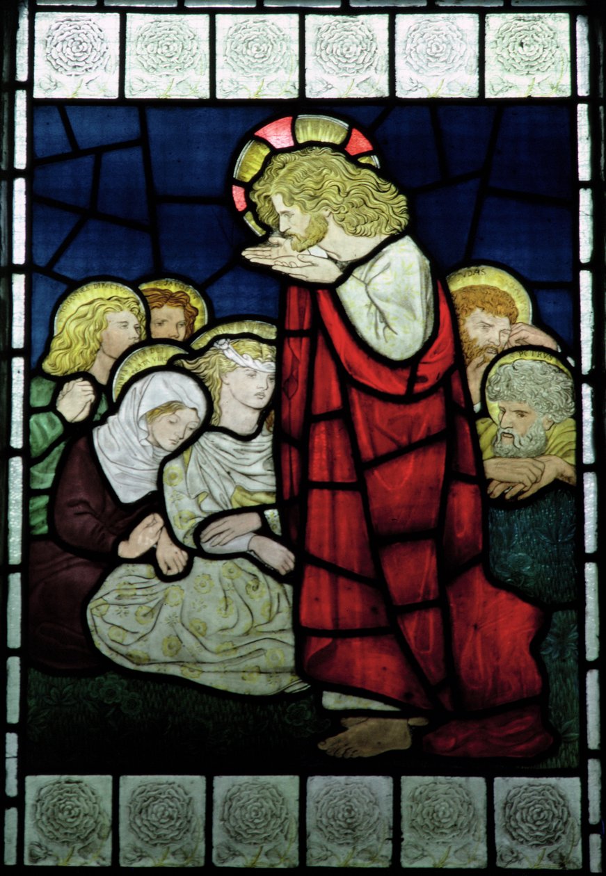 Christus predigt, ca. 1870 (Buntglas) von Dante Gabriel Charles Rossetti