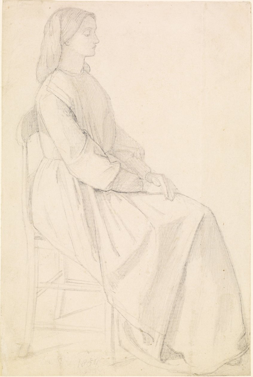 Porträt von Elizabeth Siddal von Dante Gabriel Charles Rossetti
