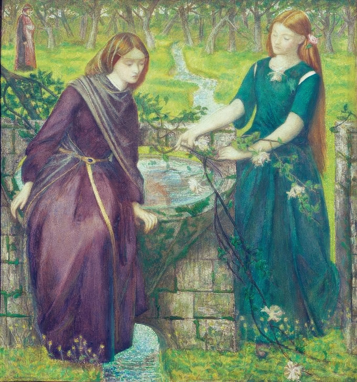 Dantes Vision von Rachel und Lea von Dante Gabriel Charles Rossetti