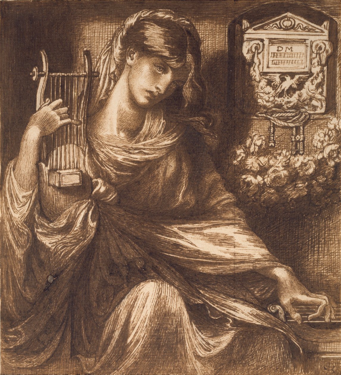 Die römische Witwe, ca. 1870er Jahre von Dante Gabriel Rossetti