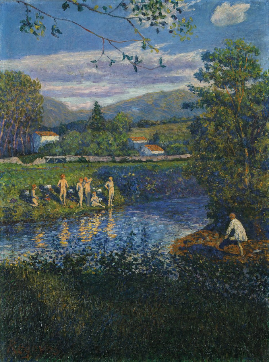 Baden in Rentería von Darío de Regoyos