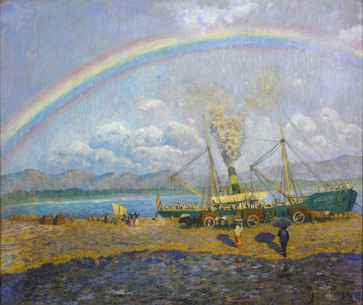 Der Regenschauer. Bucht von Santoña von Darío de Regoyos