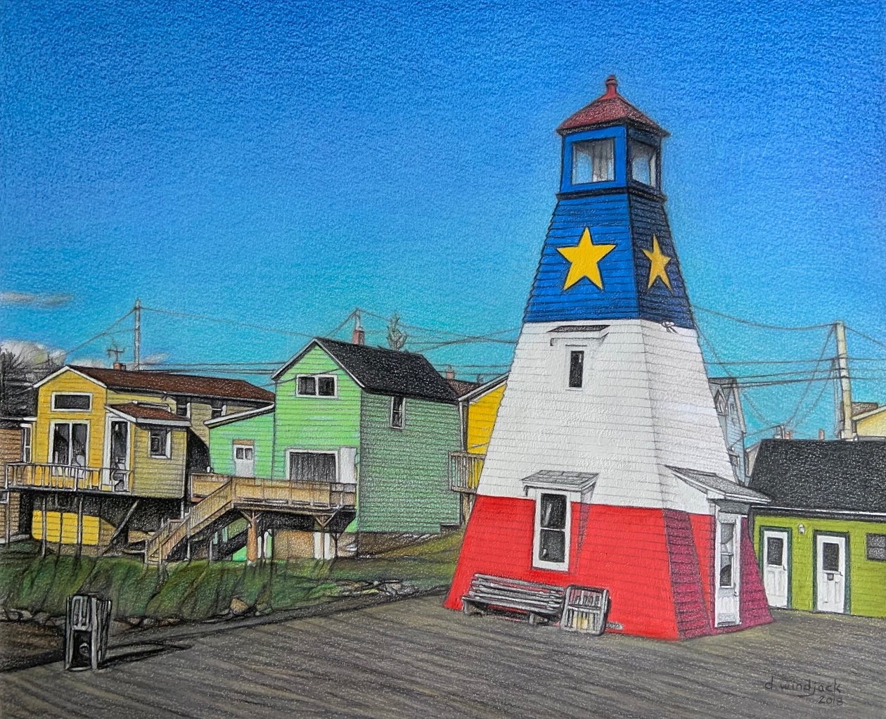 Leuchtturm-Pier, 2018 von Darrell Windjack