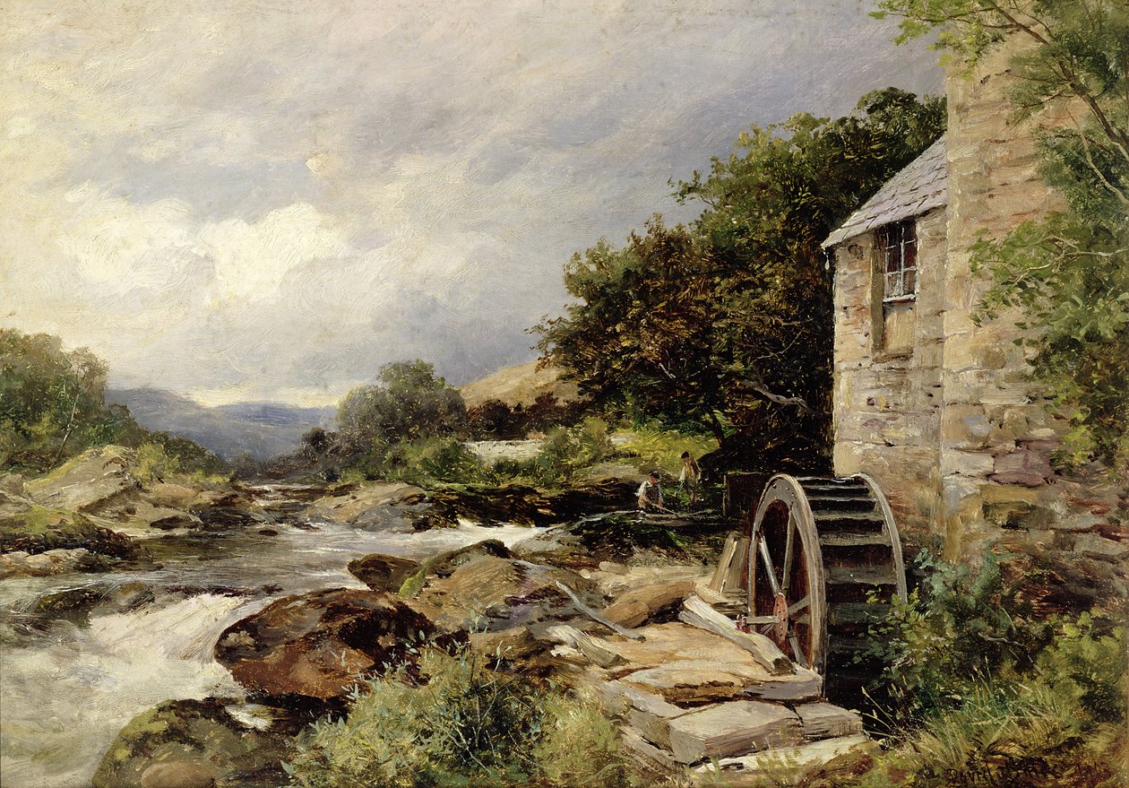 Die Mühle am Llugwy, Capel Curig von David Bates