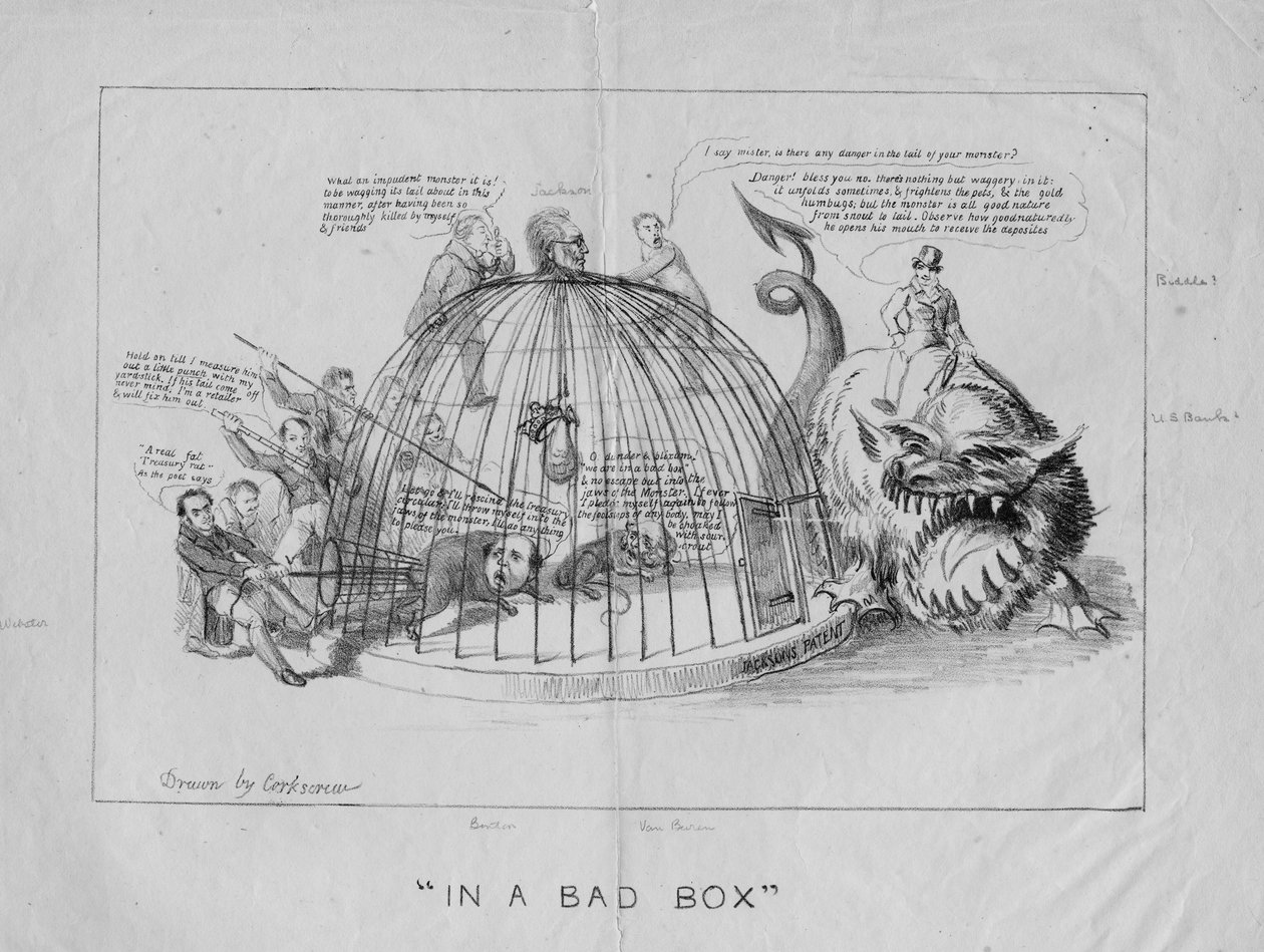 In einer schlechten Lage, ca. 1837 von David Claypoole Johnston