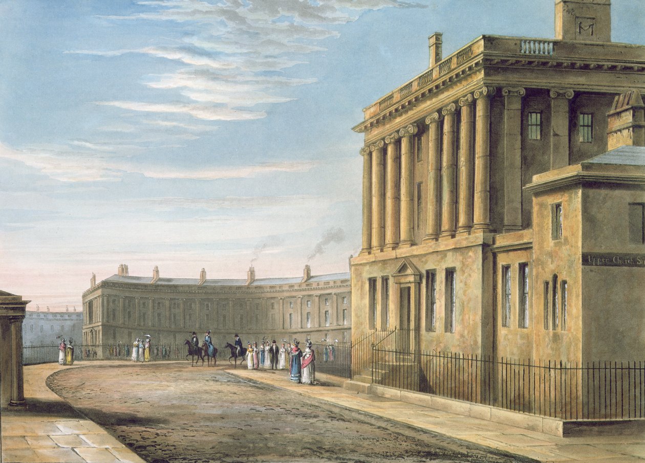 Der Royal Crescent, Bath 1820 von David Cox