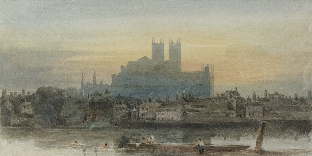Westminster von Lambeth, ca. 1813 von David Cox