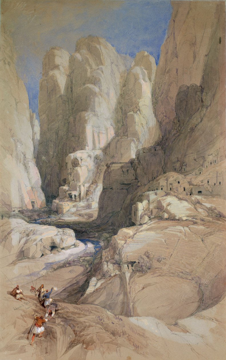 Eingang zu Petra, Jordanien, 1839 von David Roberts