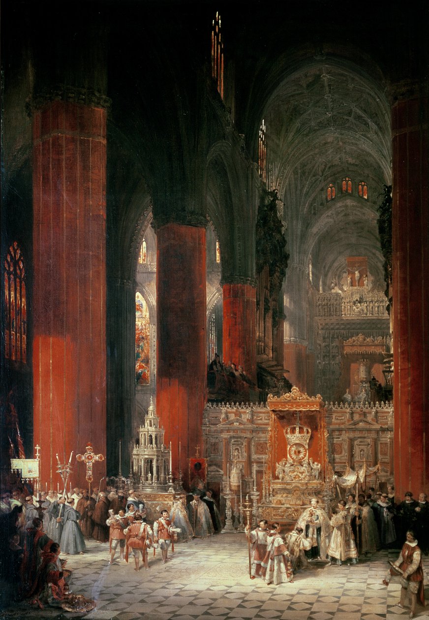 Prozession in der Kathedrale von Sevilla, 1833 von David Roberts