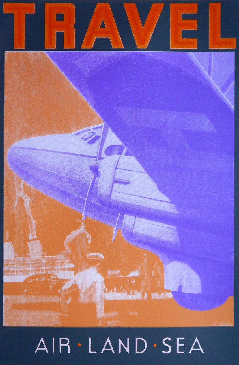 Reise: Luft, Land, Meer (Orange) von David Studwell